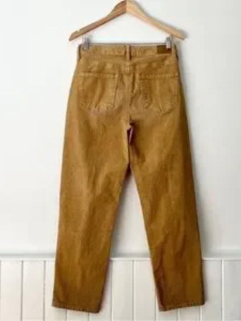 American Eagle Mom Stretch Corduroy Straight Leg High Rise Jeans Reg Size 8 - Picture 6 of 12